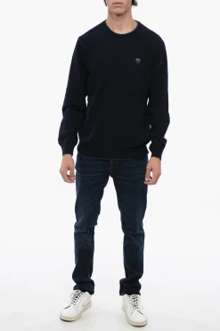 Maglia Girocollo in Misto Lana con Bordi a Contrasto></noscript>North Sails Fashion