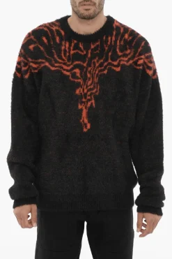 Best Maglia Girocollo in Nylon con Ricamo a Contrasto Uomo Maglieria