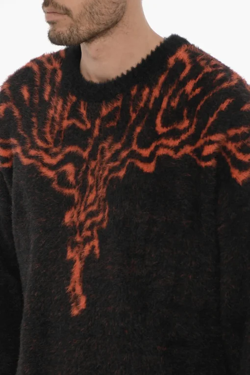 Best Maglia Girocollo in Nylon con Ricamo a Contrasto Uomo Maglieria