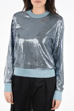 Fashion Maglia Girocollo in Pailettes Donna Maglieria