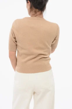 Maglia Girocollo in Puro Cashmere a Maniche Corte>Sa Su Phi Outlet