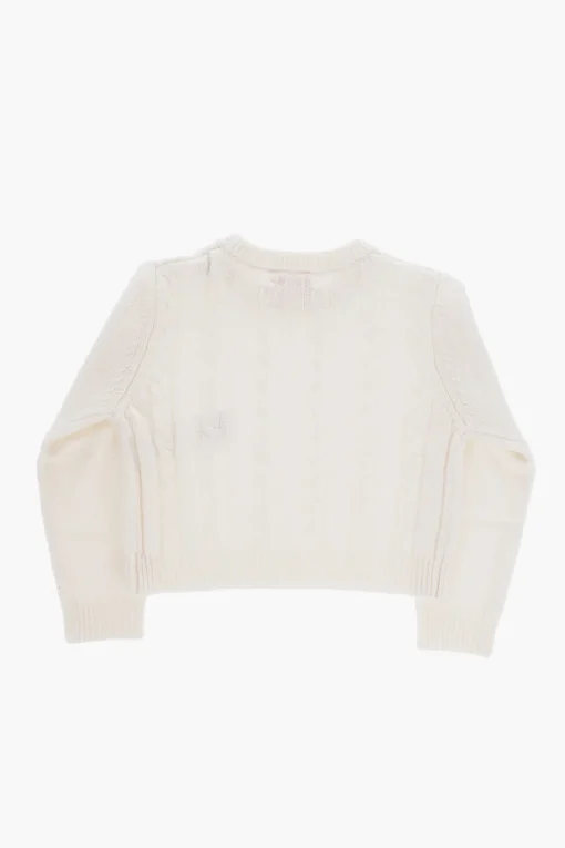 Best Maglia Girocollo KRECCI a Trecce in Tinta Unita Abbigliamento