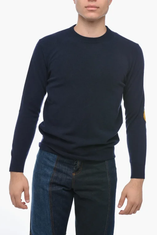 Maglia Girocollo LUNETTA in Lana Vergine con Patch>Altea New