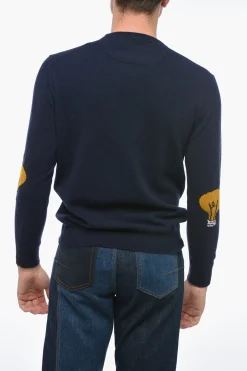 Maglia Girocollo LUNETTA in Lana Vergine con Patch>Altea New