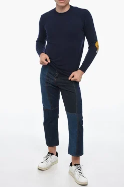 Maglia Girocollo LUNETTA in Lana Vergine con Patch></noscript>Altea New