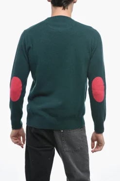 Maglia Girocollo LUNETTA in Lana Vergine con Patch a Contrasto>Altea Online