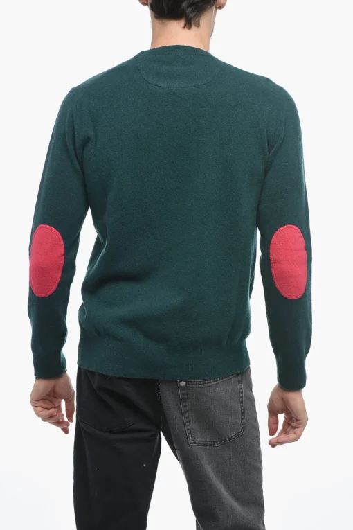 Maglia Girocollo LUNETTA in Lana Vergine con Patch a Contrasto>Altea Online