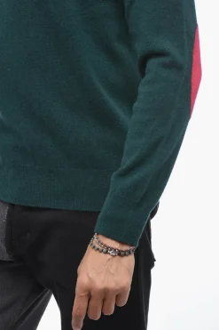 Maglia Girocollo LUNETTA in Lana Vergine con Patch a Contrasto></noscript>Altea Online