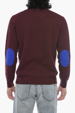 Maglia Girocollo LUNETTA in Lana Vergine con Patch a Contrasto>Altea Clearance