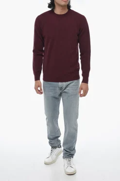 Maglia Girocollo LUNETTA in Lana Vergine con Patch a Contrasto></noscript>Altea Clearance