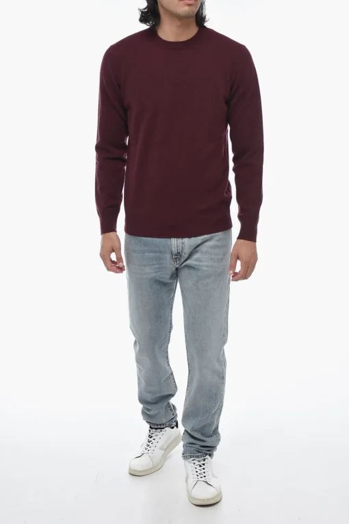 Maglia Girocollo LUNETTA in Lana Vergine con Patch a Contrasto>Altea Clearance