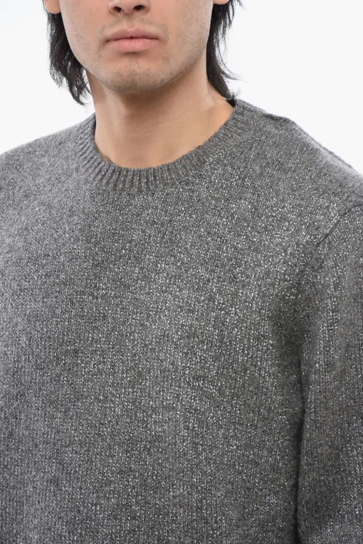 New Maglia Girocollo NEBULA in Lurex e Misto Lana Uomo Maglieria
