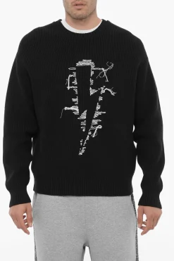 Maglia Girocollo STITCHED BOLT in Misto Cotone>Neil Barrett Sale