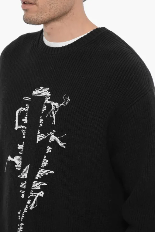 Maglia Girocollo STITCHED BOLT in Misto Cotone>Neil Barrett Sale