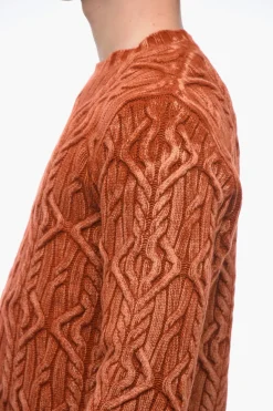 Maglia Girocollo TRECCIA in Lana Vergine Aran>Altea Outlet