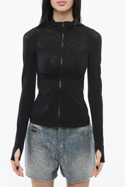 Maglia Hoodie Tecnica con Motivo Logo>Versace Online