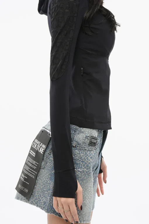 Maglia Hoodie Tecnica con Motivo Logo>Versace Online