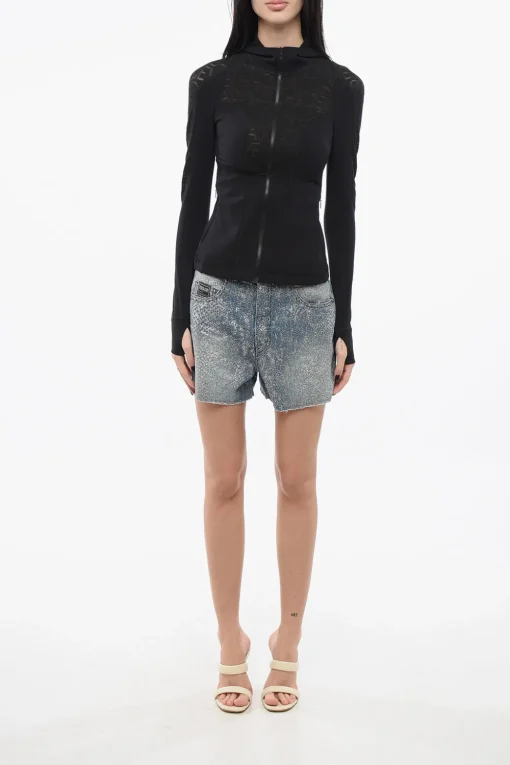Maglia Hoodie Tecnica con Motivo Logo>Versace Online