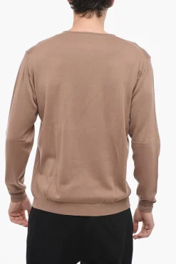 Maglia In Cotone Collo A V>Corneliani Best