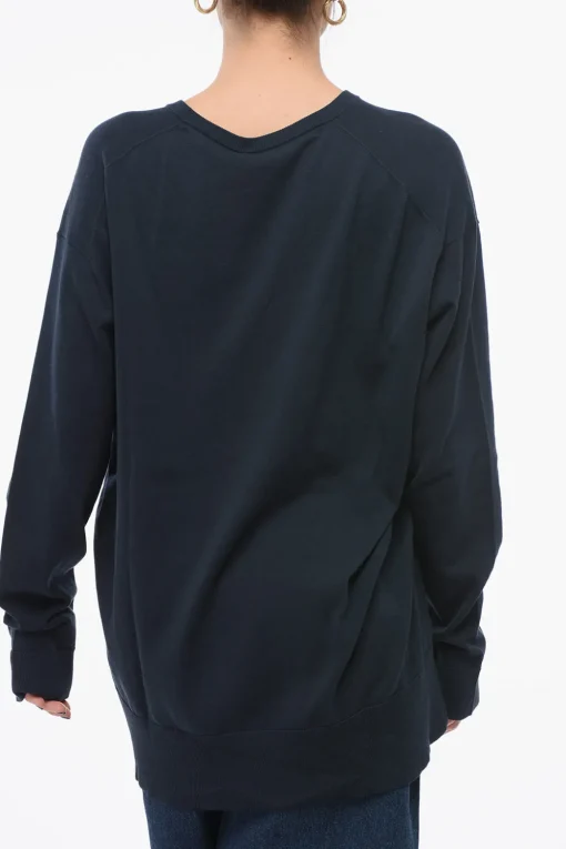 Maglia in Cotone con Collo a V>Aspesi New