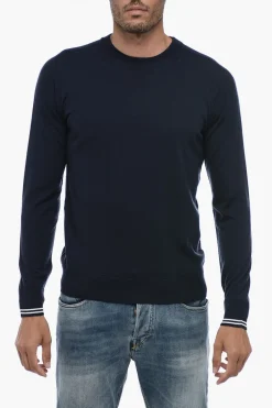 Maglia in Lana Vergine con Polsini a Righe>Peserico Hot