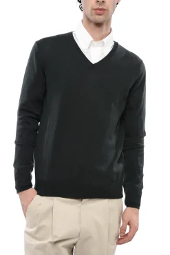 Maglia in Lana Vergine con Scollo a V>Corneliani Sale