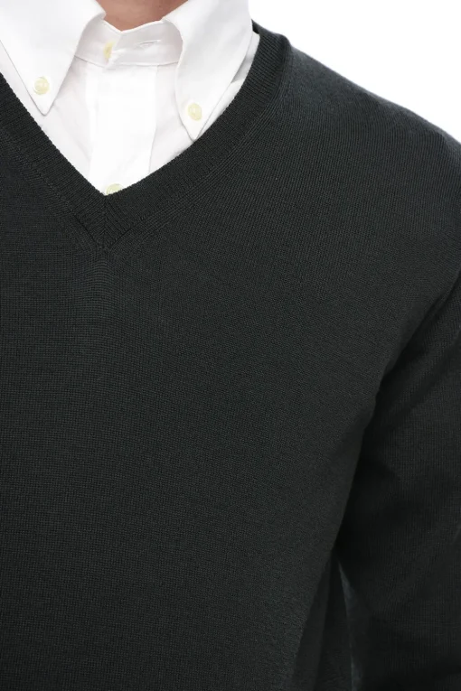 Maglia in Lana Vergine con Scollo a V>Corneliani Sale