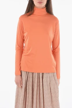 Clearance Maglia Leggera a Collo Alto Donna Maglieria