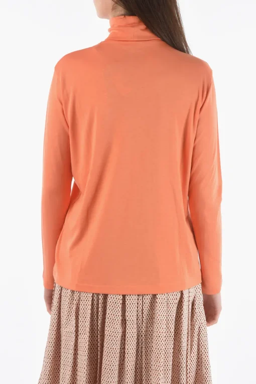 Clearance Maglia Leggera a Collo Alto Donna Maglieria