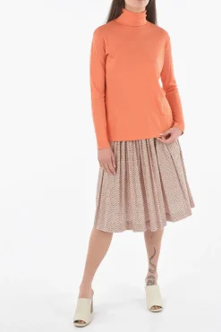 Clearance Maglia Leggera a Collo Alto Donna Maglieria