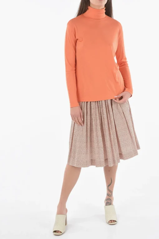 Clearance Maglia Leggera a Collo Alto Donna Maglieria