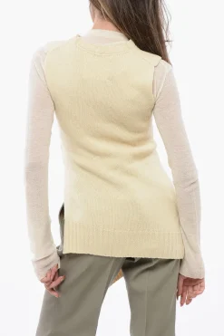 Maglia Lunga in Lana con Asimmetria></noscript>Jil Sander Discount