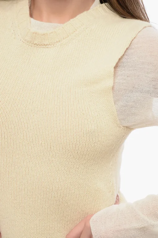 Maglia Lunga in Lana con Asimmetria>Jil Sander Discount