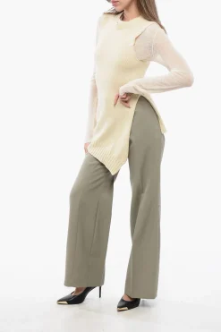 Maglia Lunga in Lana con Asimmetria></noscript>Jil Sander Discount