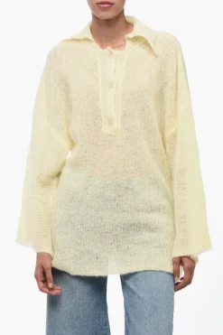 Maglia Oversize a Spalla Scesa con Colletto>Rus Best