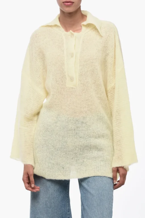 Maglia Oversize a Spalla Scesa con Colletto>Rus Best