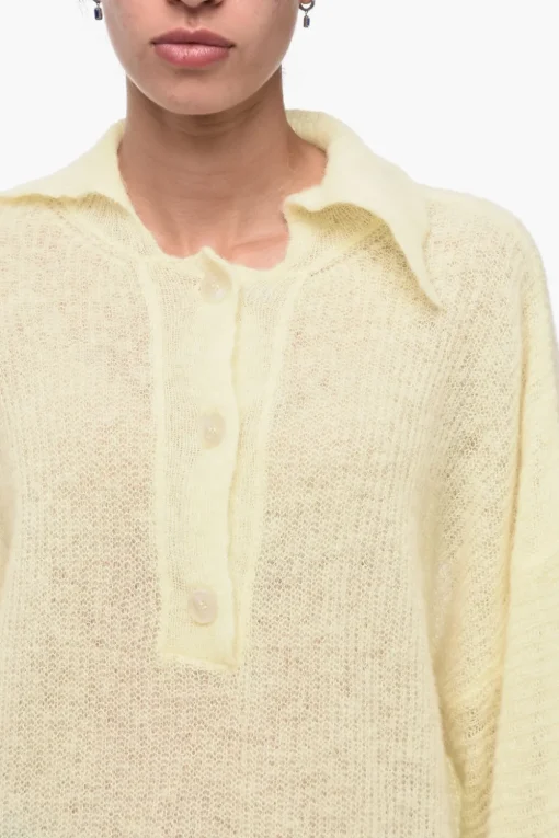 Maglia Oversize a Spalla Scesa con Colletto>Rus Best