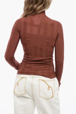 Maglia PISANO a Coste con Collo Alto>Sportmax Outlet