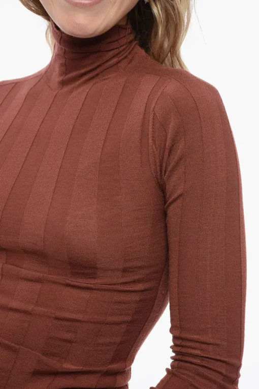 Maglia PISANO a Coste con Collo Alto>Sportmax Outlet