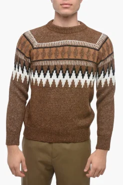 Clearance Maglia RAGLAN NORVEGESE in Misto Alpaca Uomo Maglieria