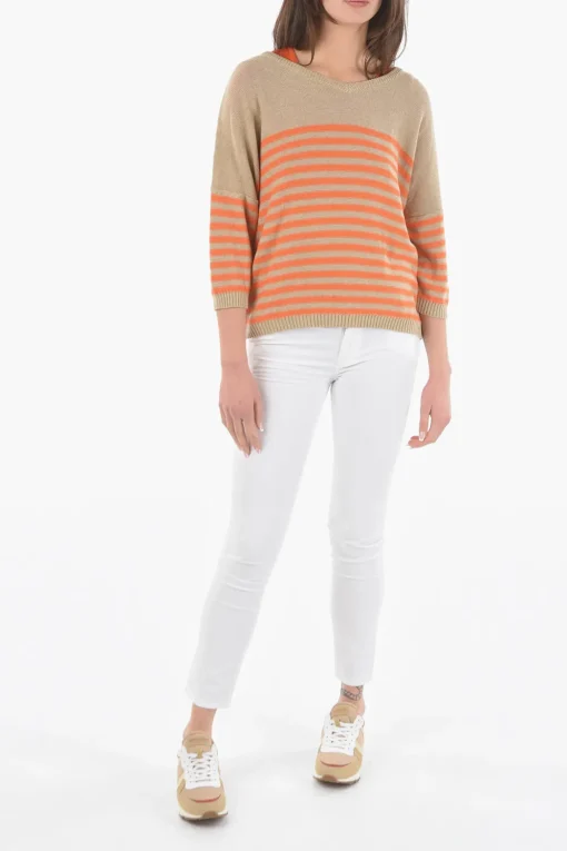 Maglia Scollo a V A Righe Awining Bicolore>Woolrich Hot