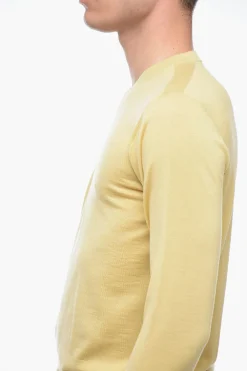 New Maglia Scollo a V in Lana Vergine Leggera Uomo Maglieria
