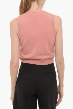 Maglia senza Maniche in Lana con Scollo a V>The Garment Hot