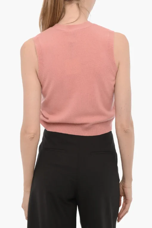 Maglia senza Maniche in Lana con Scollo a V>The Garment Hot
