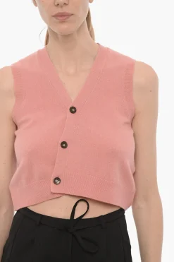 Maglia senza Maniche in Lana con Scollo a V></noscript>The Garment Hot