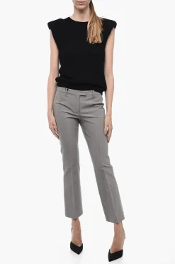 Clearance Maglia Smanicata con Spalline Imbottite Donna Maglieria