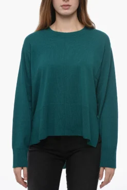 Clearance Maglia WAM in Cashmere con Taglio Asimmetrico Donna Maglieria
