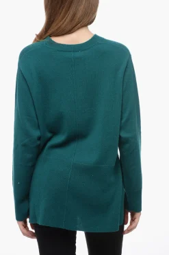 Clearance Maglia WAM in Cashmere con Taglio Asimmetrico Donna Maglieria