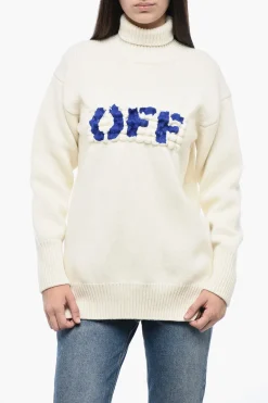 Clearance Maglione A Collo Alto BOILED Con Logo Ricamato Donna Maglieria