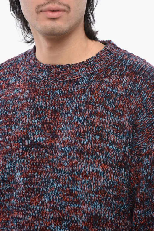 Discount Maglione Melange CHUNKY In Lana Girocollo Uomo Maglieria